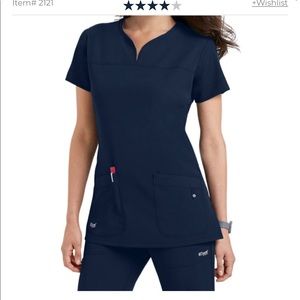 Small navy scrub top 2 pack